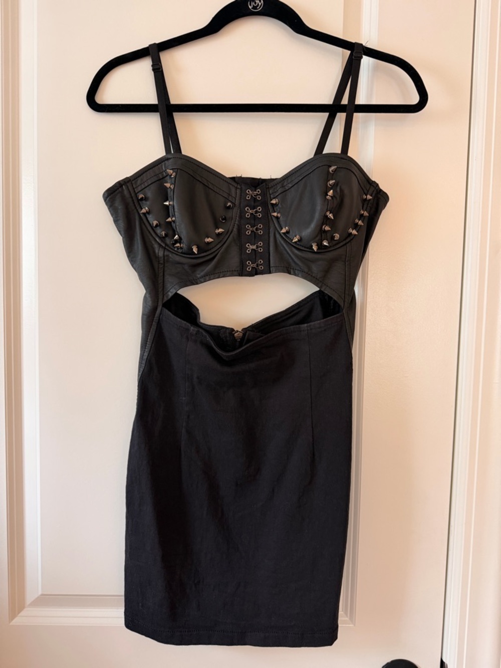 TRIPP NYC Spike Bustier Vegan Leather Gothic Punk Dress